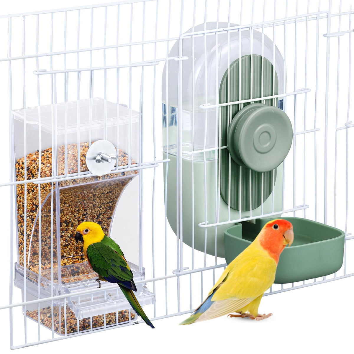 Lemtrflo alimentateur-distributeur sans desordre pour oiseaux, pratique et propre.