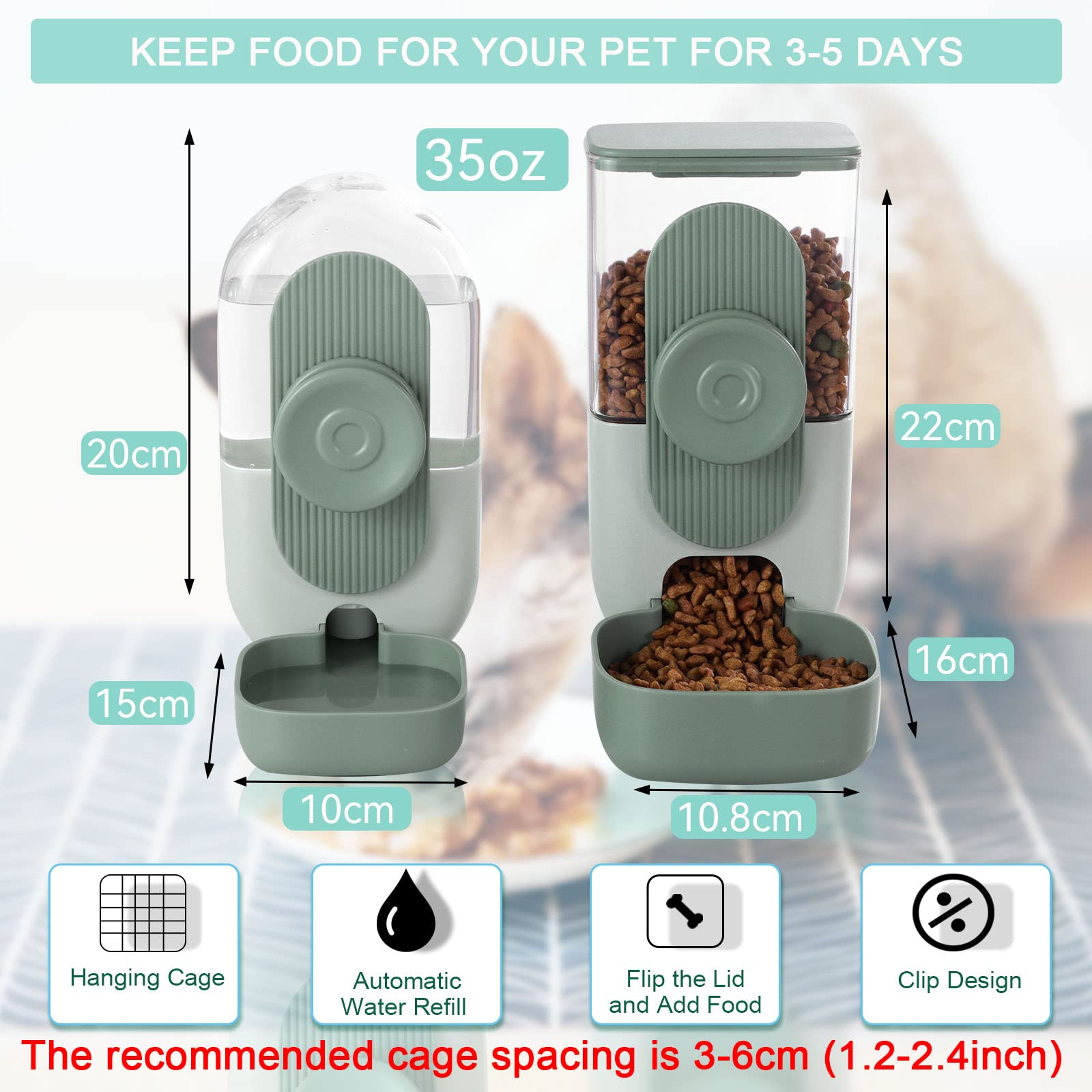 Lemtrflo design suspendu optimisant l'espace de la cage.