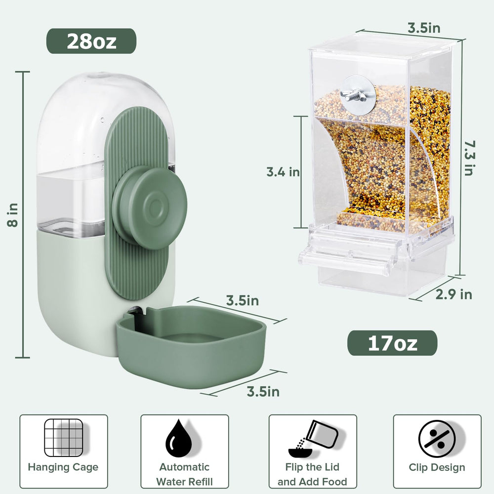 Lemtrflo distributeur eau-nourriture avec capacité de 28oz offre hydratation fiable.