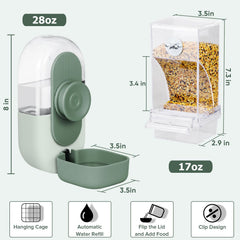Lemtrflo distributeur eau-nourriture avec capacité de 28oz offre hydratation fiable.