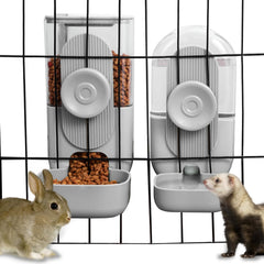 Lemtrflo nourrisseur suspendu pour lapin sur cage, pratique et fiable.