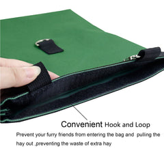 Sac Lenpestia de rangement de foin pour petits animaux noir conçu pour usage quotidien.