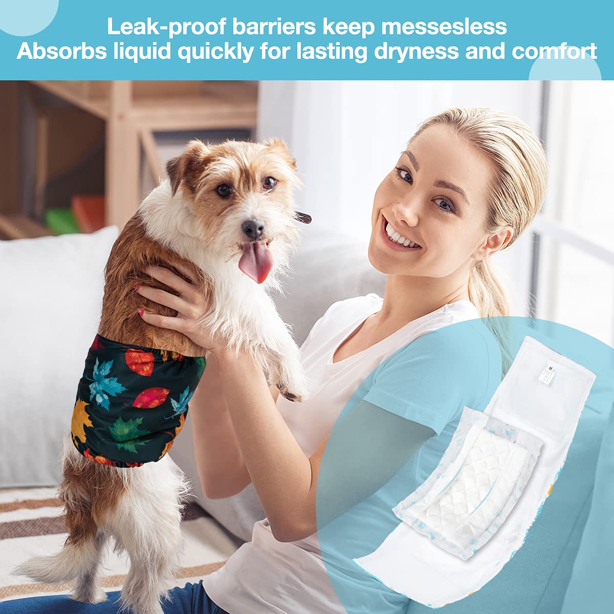 Leopinky usage nocturne absorbeurs pour chien nuits propres