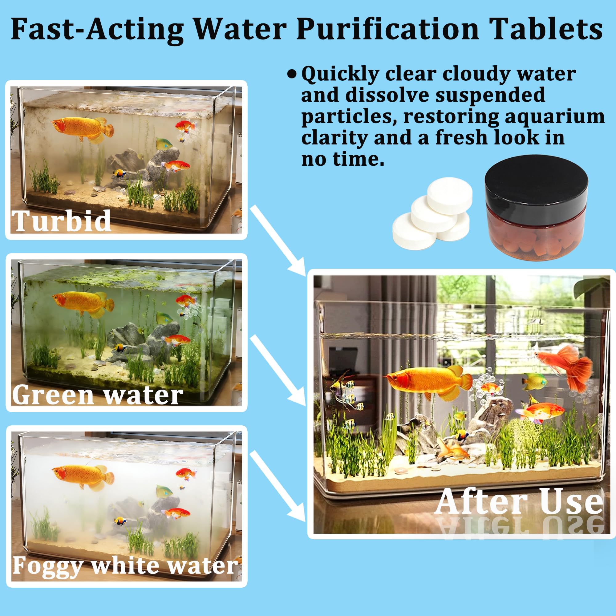 LeoTube tablettes-formule-saine-compatible convient poissons et plantes sans danger