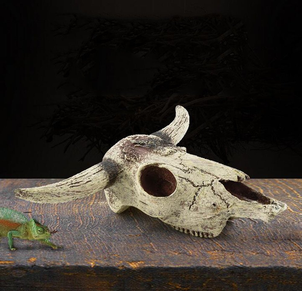 Leoyoubei crane-boeuf-aquarium-grotte-resine: cachette sûre en résine.