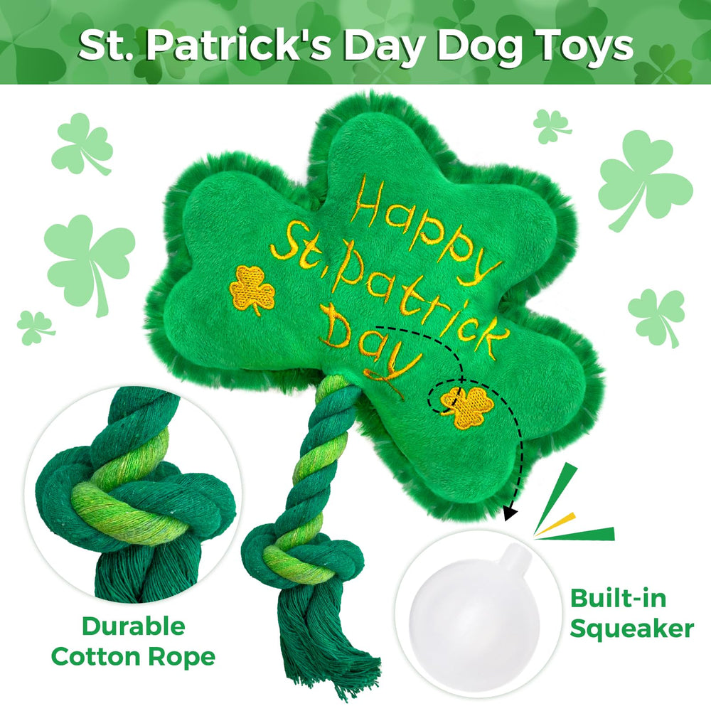 Jouet Lepawit cadeau Saint-Patrick, idéal pour offrir à votre chien.