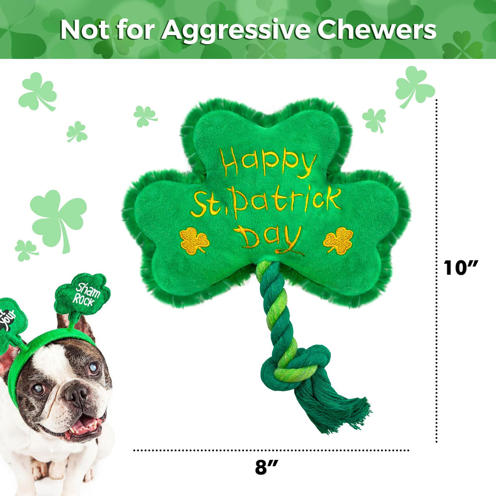 Jouet Lepawit Saint-Patrick taille petit-moyen, convient aux chiens moyens.