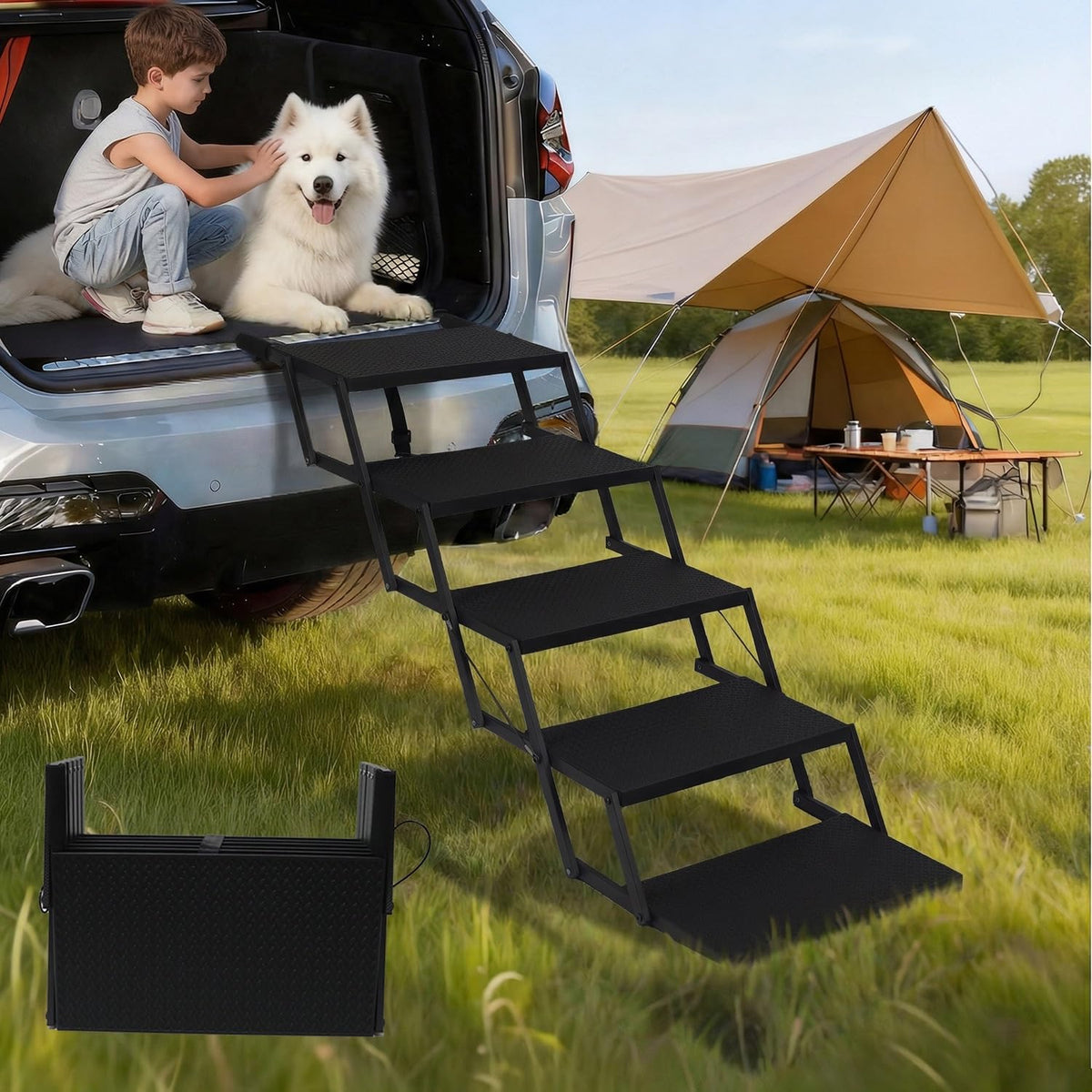 Lesguyor escaliers chien 5 etapes ultra-legers – facile pour monter facilement.
