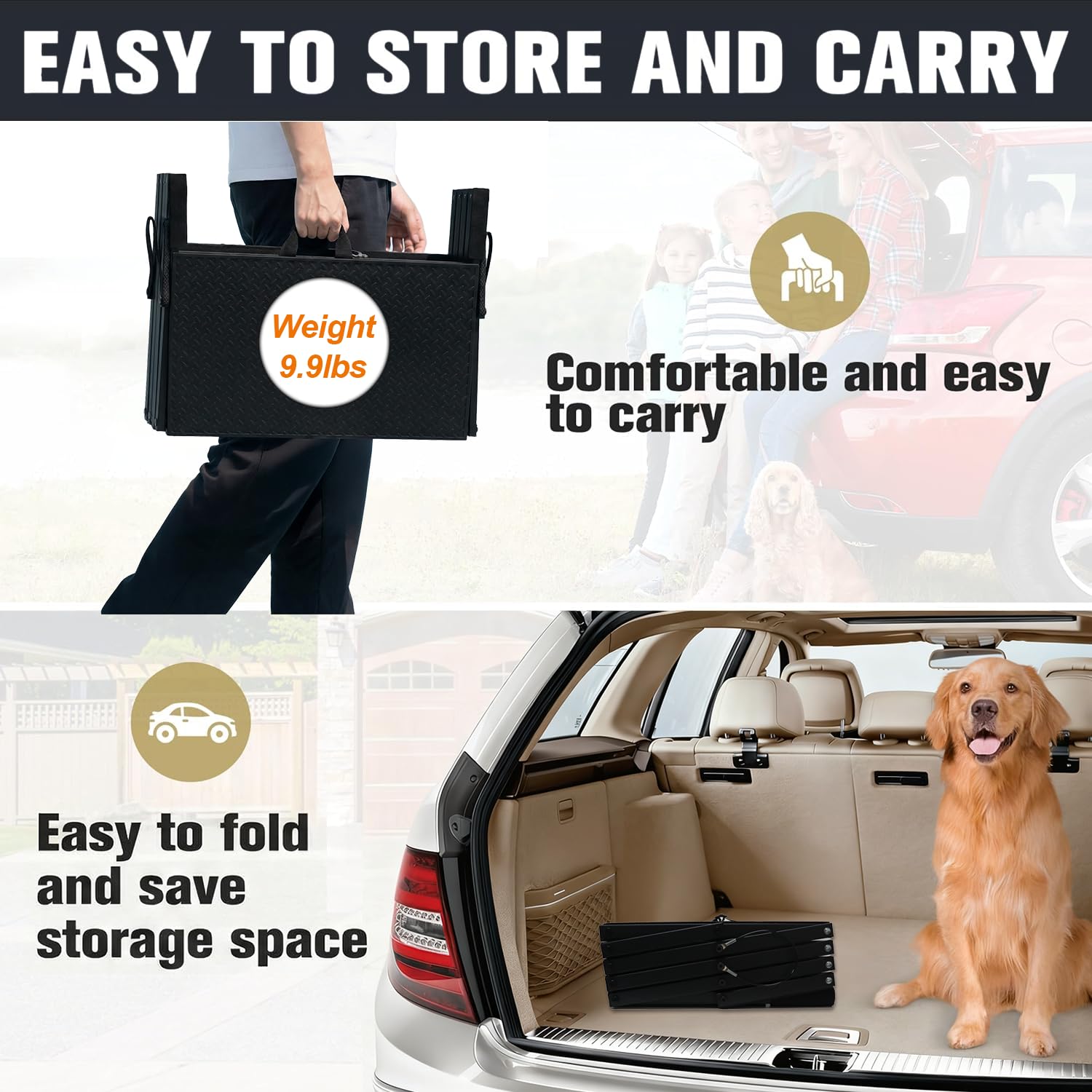 Lesguyor escaliers chien materiau metal ABS – durable et résistant à l’usage intérieur et extérieur.