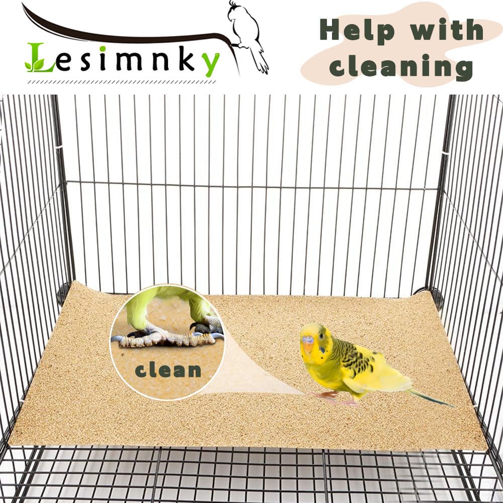 Papier-gravier Lesimnky, sable marin naturel pour cage d'oiseaux.