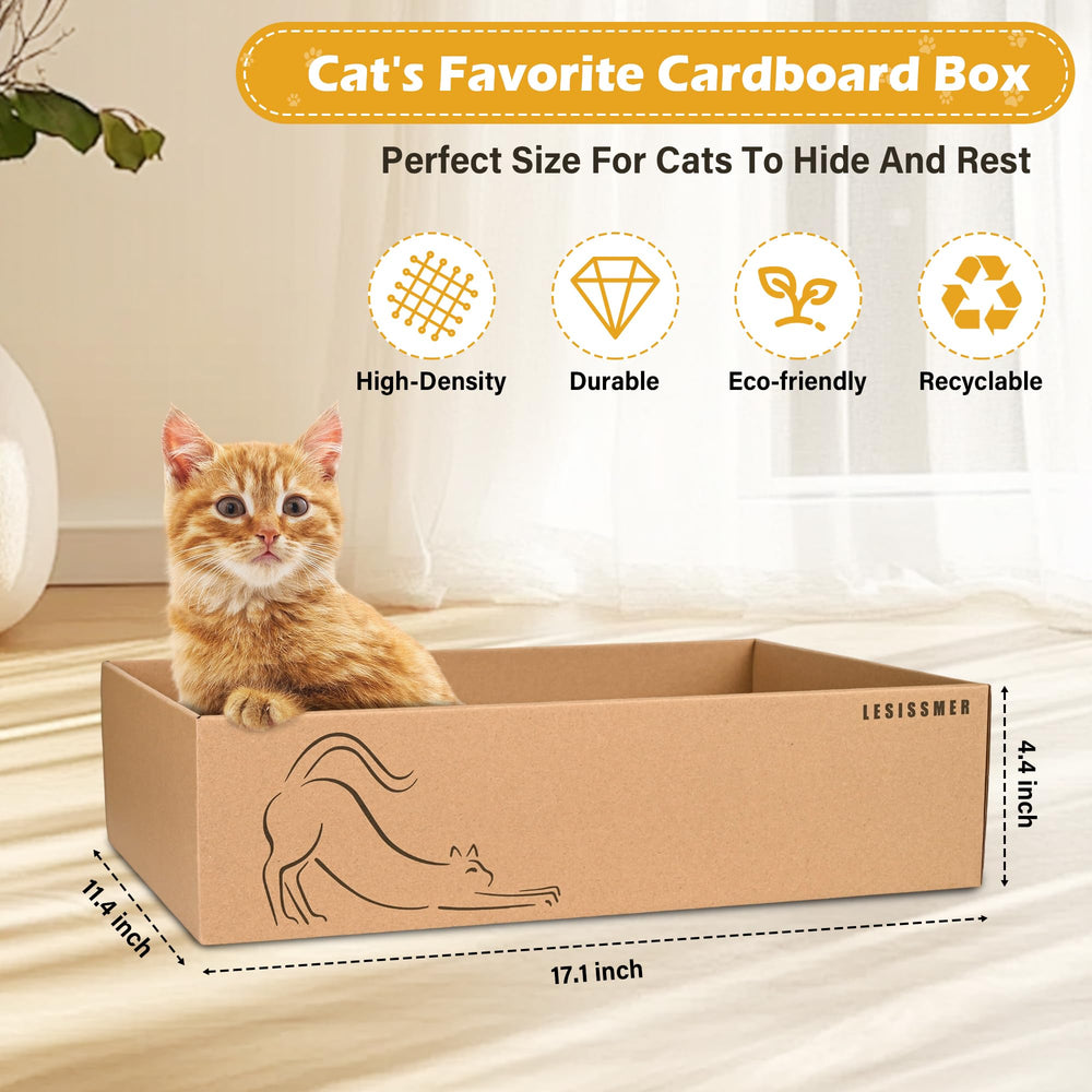  LESISSMER Art Cat Scratcher boite-dormir: transforme la boîte en lit douillet pour chat