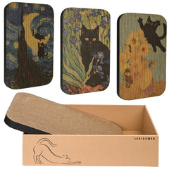 LESISSMER Art Cat Scratcher mural-boite: griffage durable pour chats d’intérieur