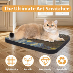 lesissmer design-nuit-etoilee-grattoir-chat-mural: motif artistique qui s’intègre à votre déco.