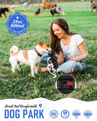 Lesotc bouteille eau chien 800ml pour longues sorties sans recharge.