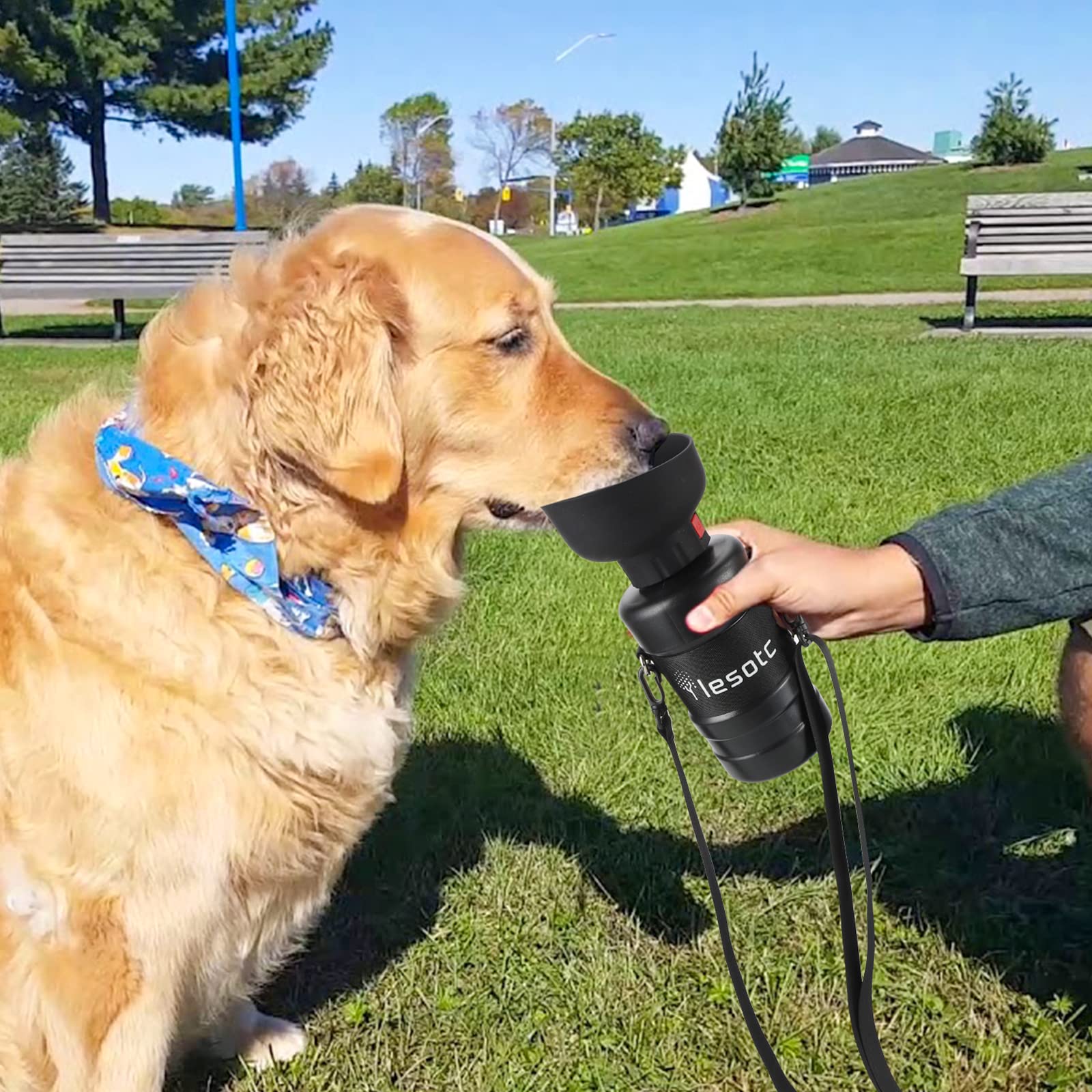 Lesotc bouteille eau chien plastique alimentaire sans BPA.