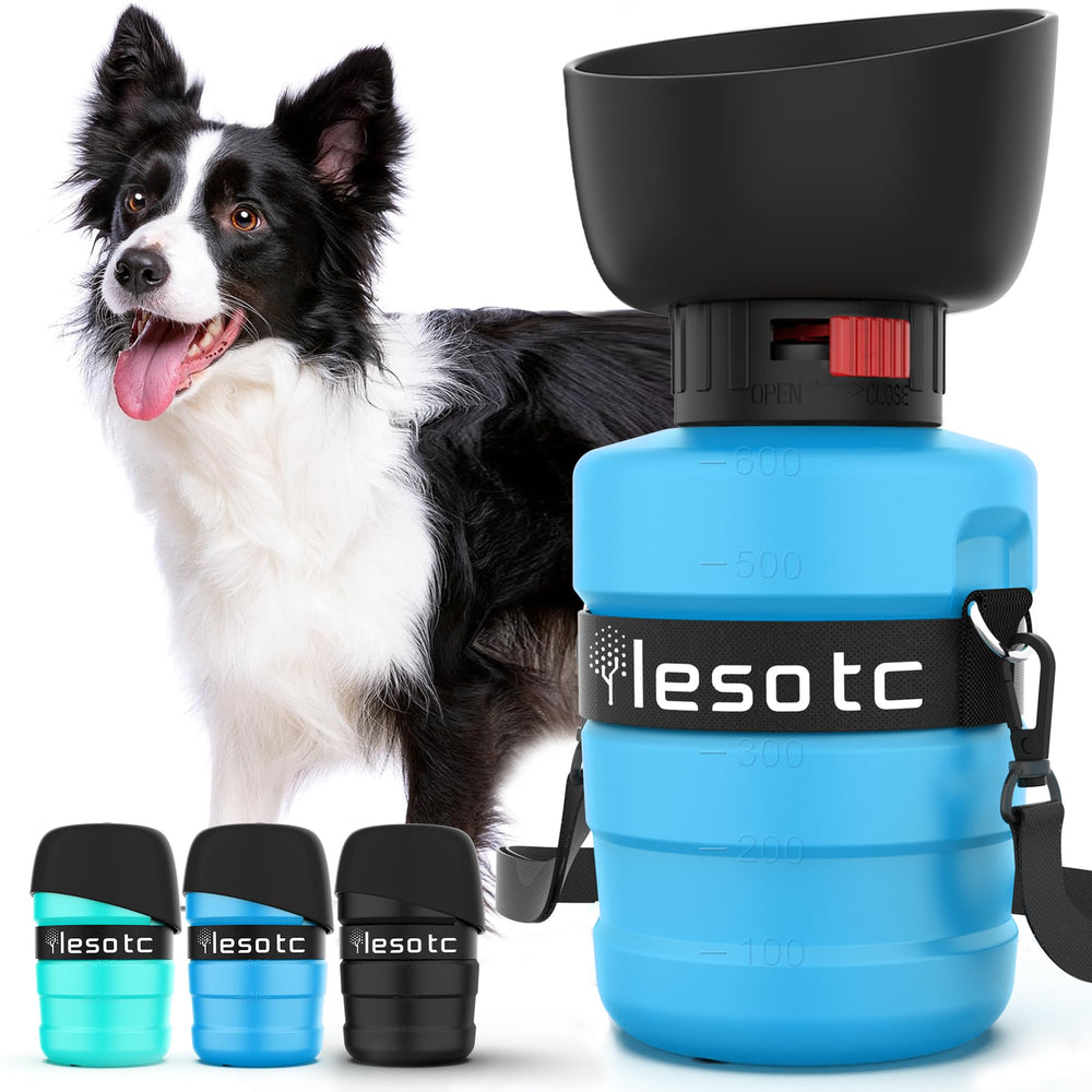 Lesotc bouteille eau chien portable et bol: hydratation pratique en extérieur