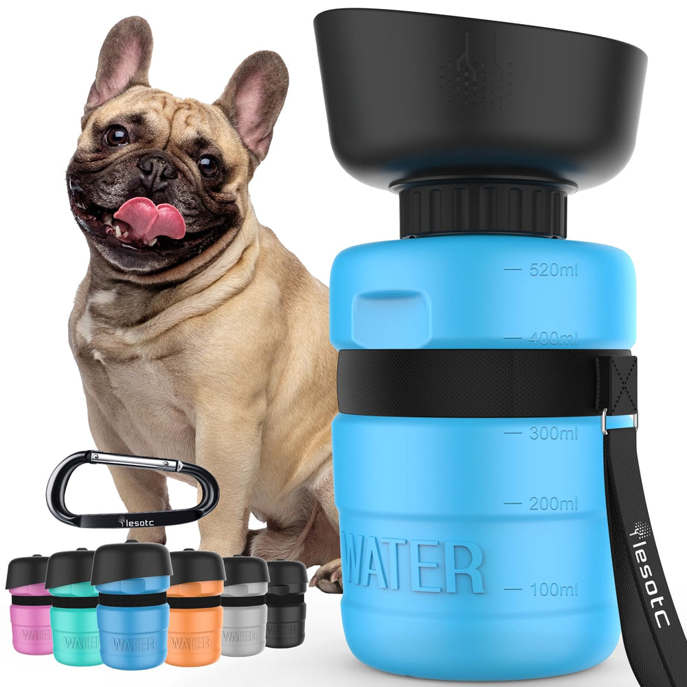 Lesotc Bouteille d’eau pour chien portable, idéale pour les sorties en plein air.