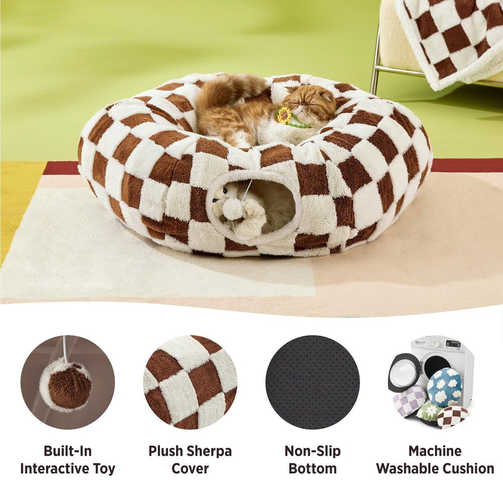 LE SURE tunnel pour chats, forme cerclée, divertissement interactif.
