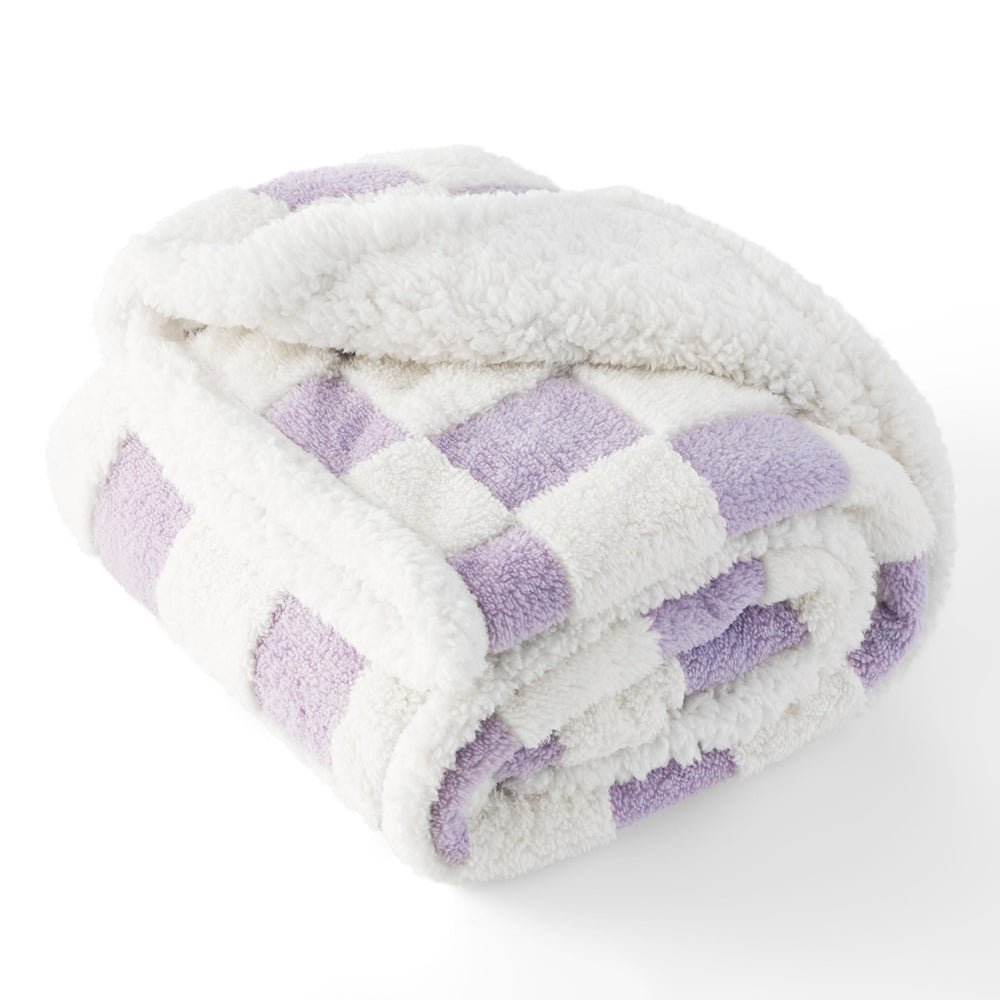 LE SURE couverture imperméable chien moyen violet texture 3d damier accompagne les siestes.