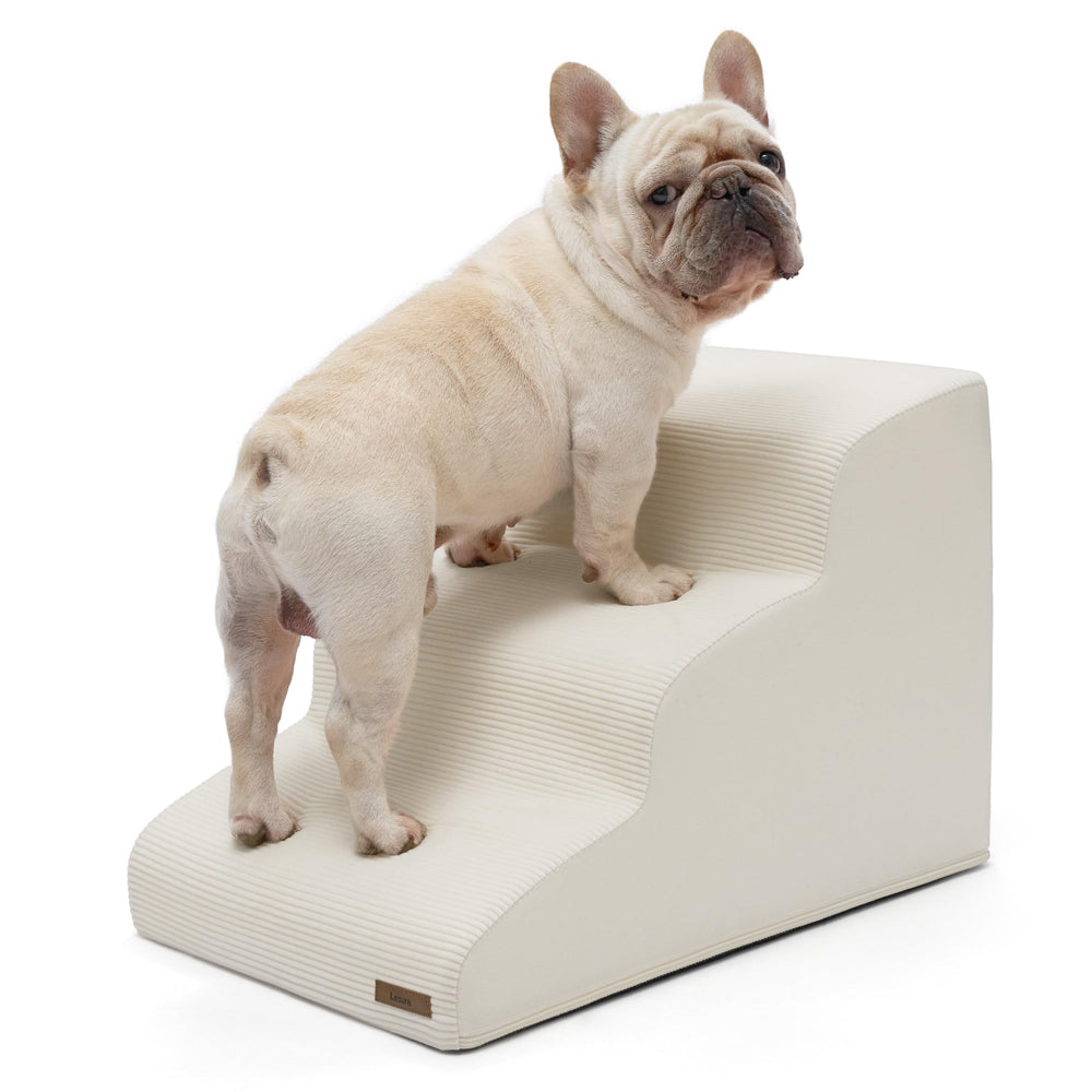 Lesure escalier pour chien et chat, 3 marches beige, accès facilité