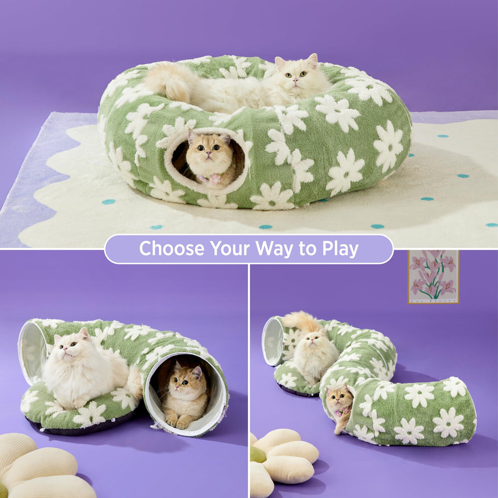 LE SURE lit-donut chat coussin lavable pour sieste douce et confortable