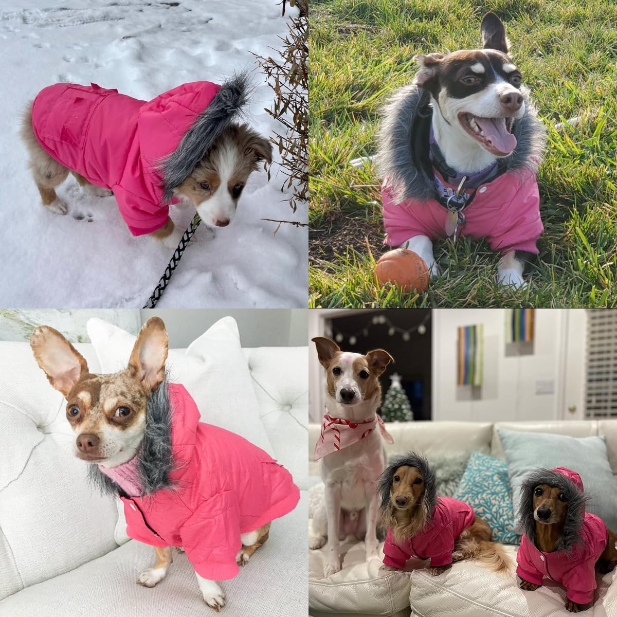 Doublure polaire LESYPET rose pour un confort chaud.