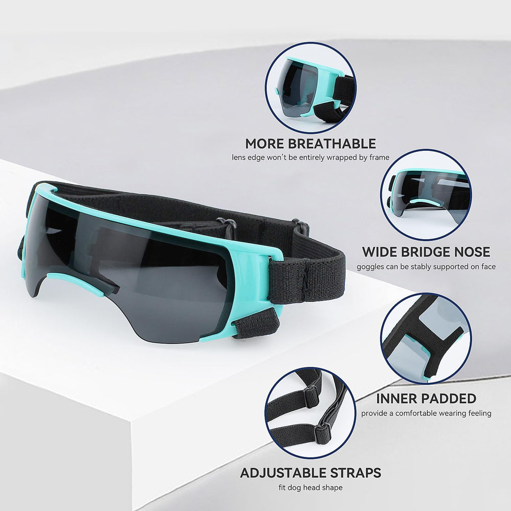 Lesypet lunettes chien bleu protection contre le vent et les débris.