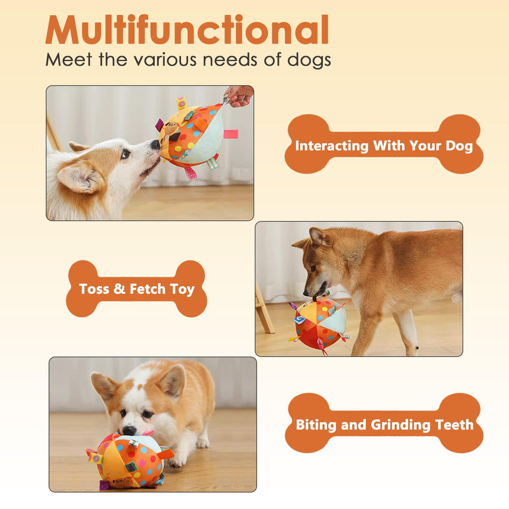 Letalong balle-peluche-avec-bandes-attache: pratique pour les sessions de jeu.
