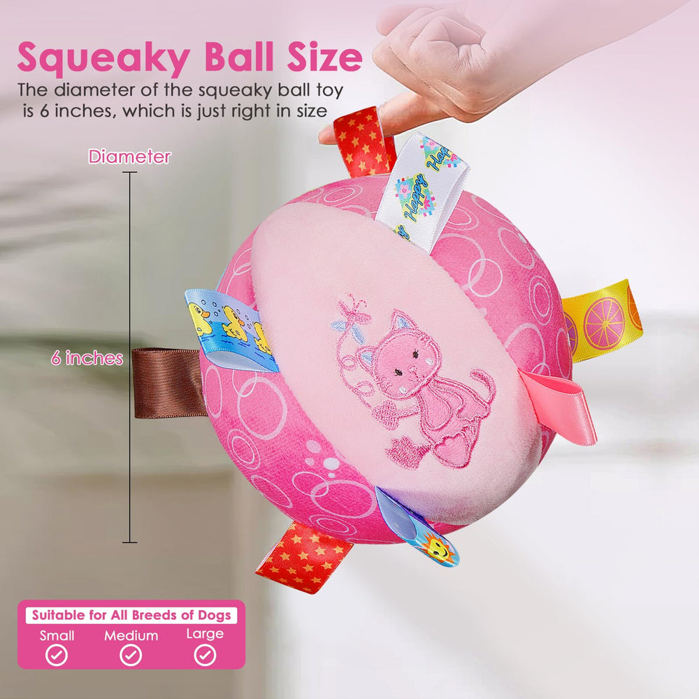 Letalong balle peluche diamètre 6 pouces, taille adaptée à toutes les races.