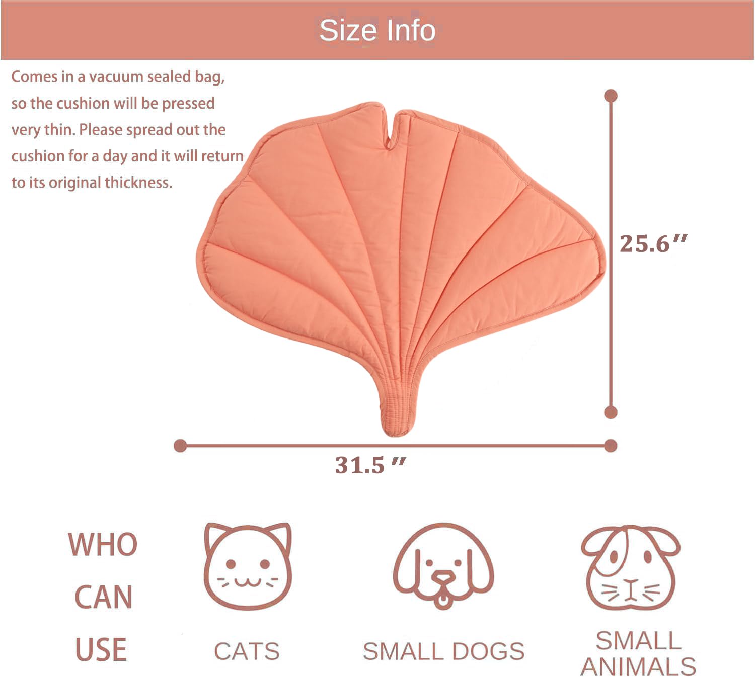 Letalong – tapis chauffant pour chat en forme de feuille, chaleur légère