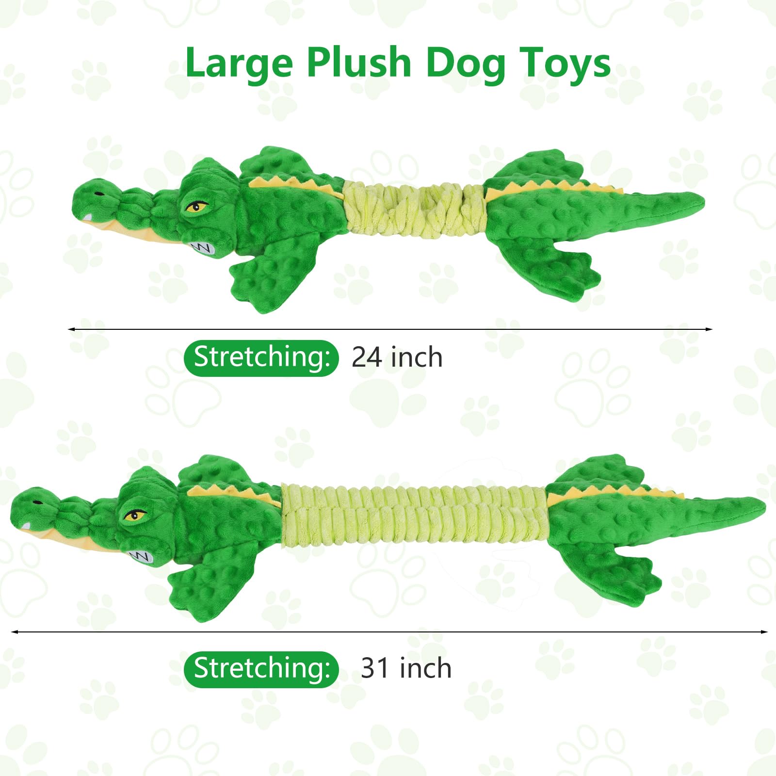 Jouet Letsmeet chien alligator tug interactif, renforçant le lien lors du jeu.