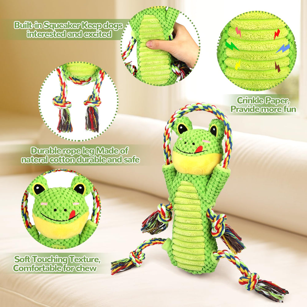 Jouet Letsmeet peluche corde noeud: robuste, idéal pour tir à la corde et jeux interactifs