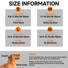 LETSQK collier-cone chien-ajustable-fermeture, ajustement sûr et précis