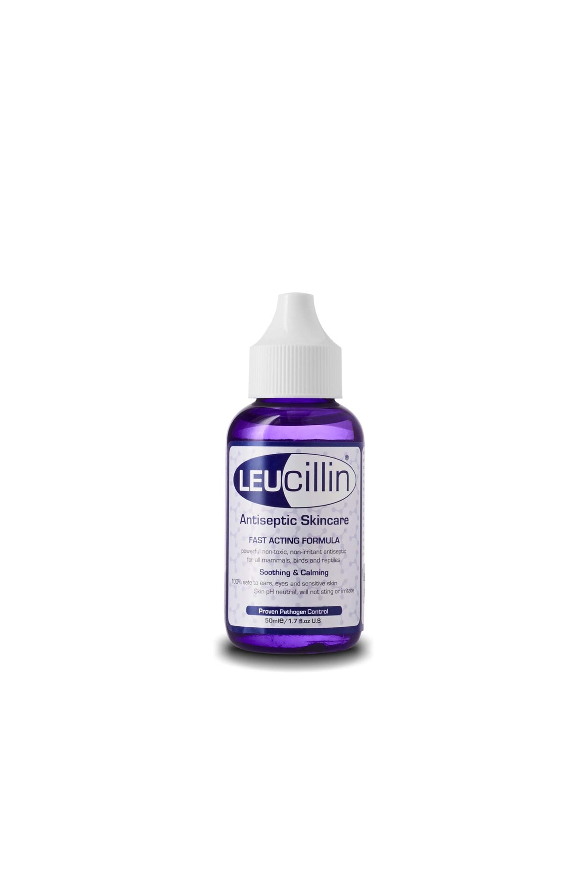 Leucillin 50 ml: bouteille pour soin peau chien.