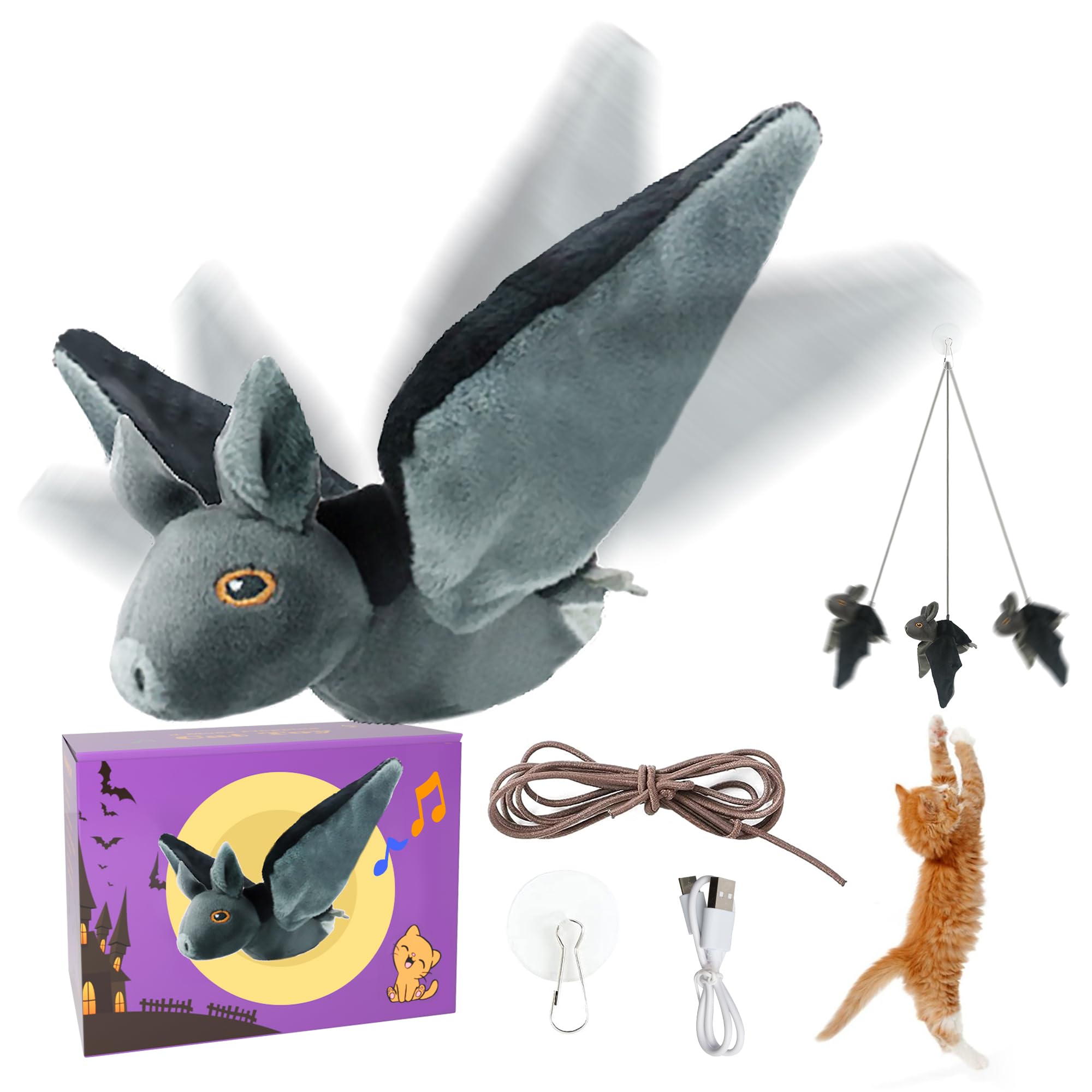 LEWISER chauve-souris à ailes battantes stimule le chat.