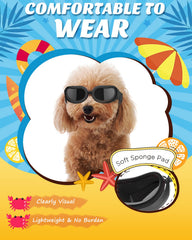 Lewondr lunettes chien petit: guide des tailles tour de tete et mâchoire