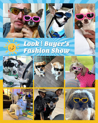 Lewondr lunettes chien petit: bande elastique reglable pour un ajustement sûr