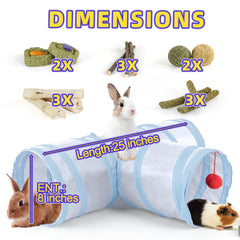 LEXASTLE tunnel-lapin-bruits-crissants: stimulation sensorielle lors de l'exploration.