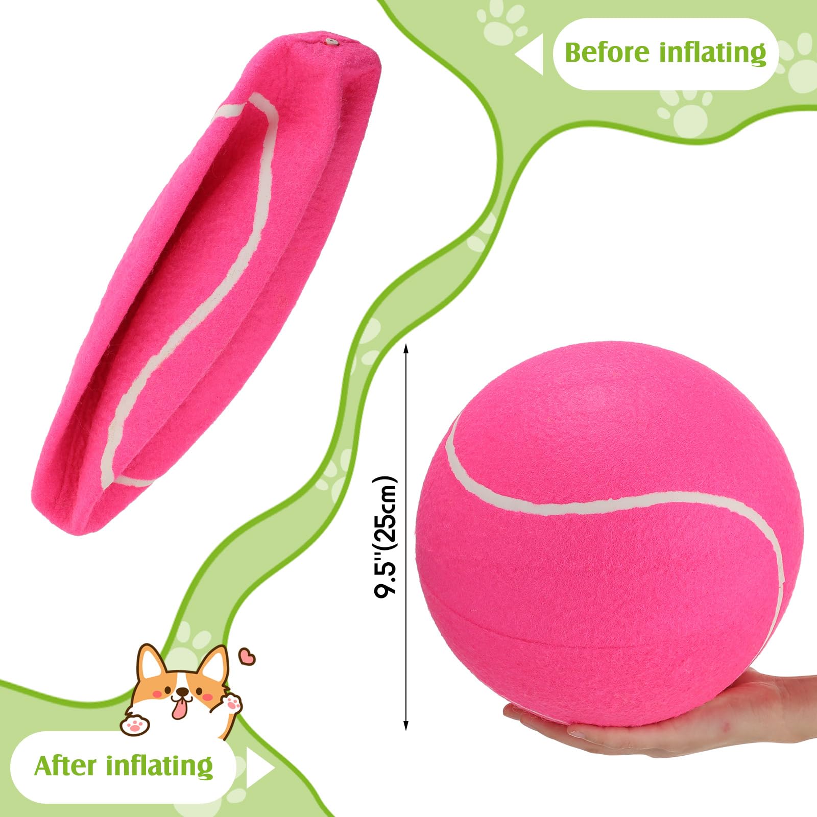 Balle Leyndo géante rose pour chien, parfaite pour les jeux d'extérieur.