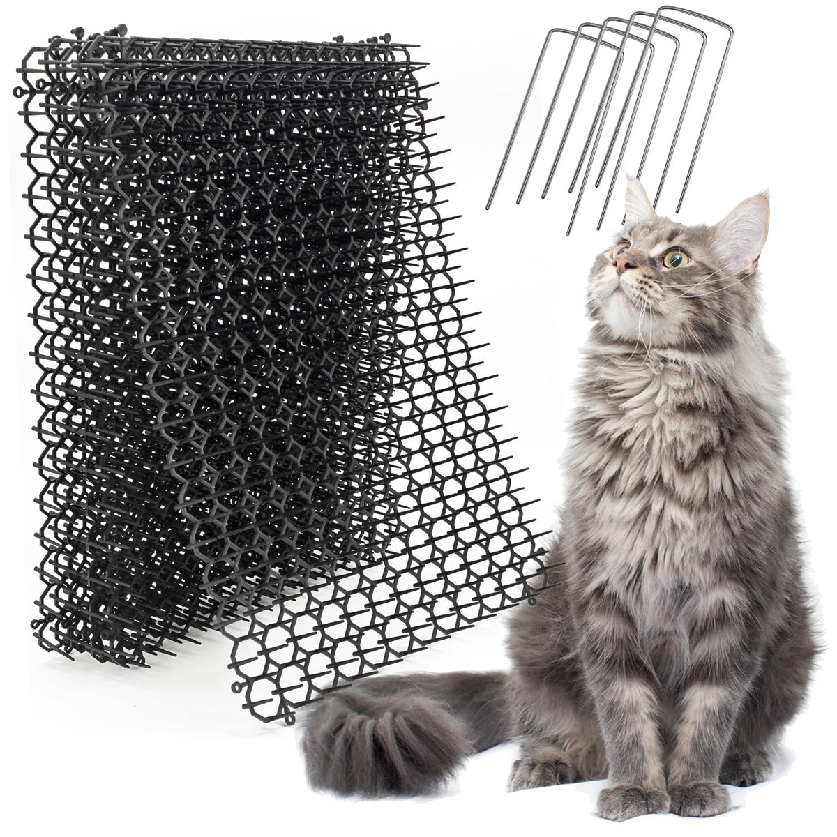 Tapis Ley's scat pointes extérieurs pour dissuader les chats sans blessure