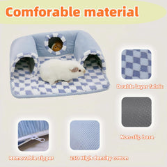 Lfokd espace jeu et dodo bleu pour animaux sociables.
