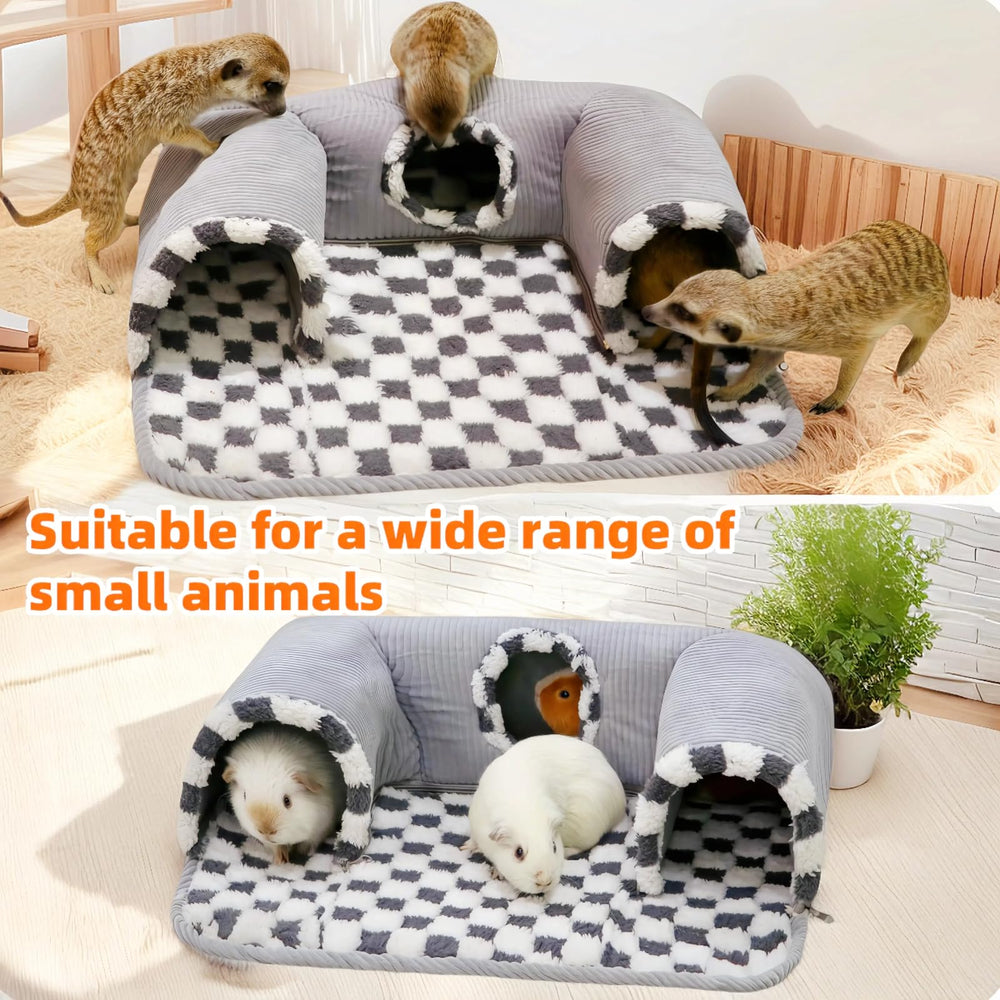 Lfokd tunnel à 3 cavités favorise exploration et jeu des petits animaux