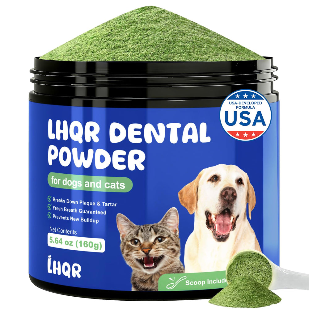 LHQR poudre dentaire chien, haleine plus fraîche grâce aux probiotiques et enzymes.