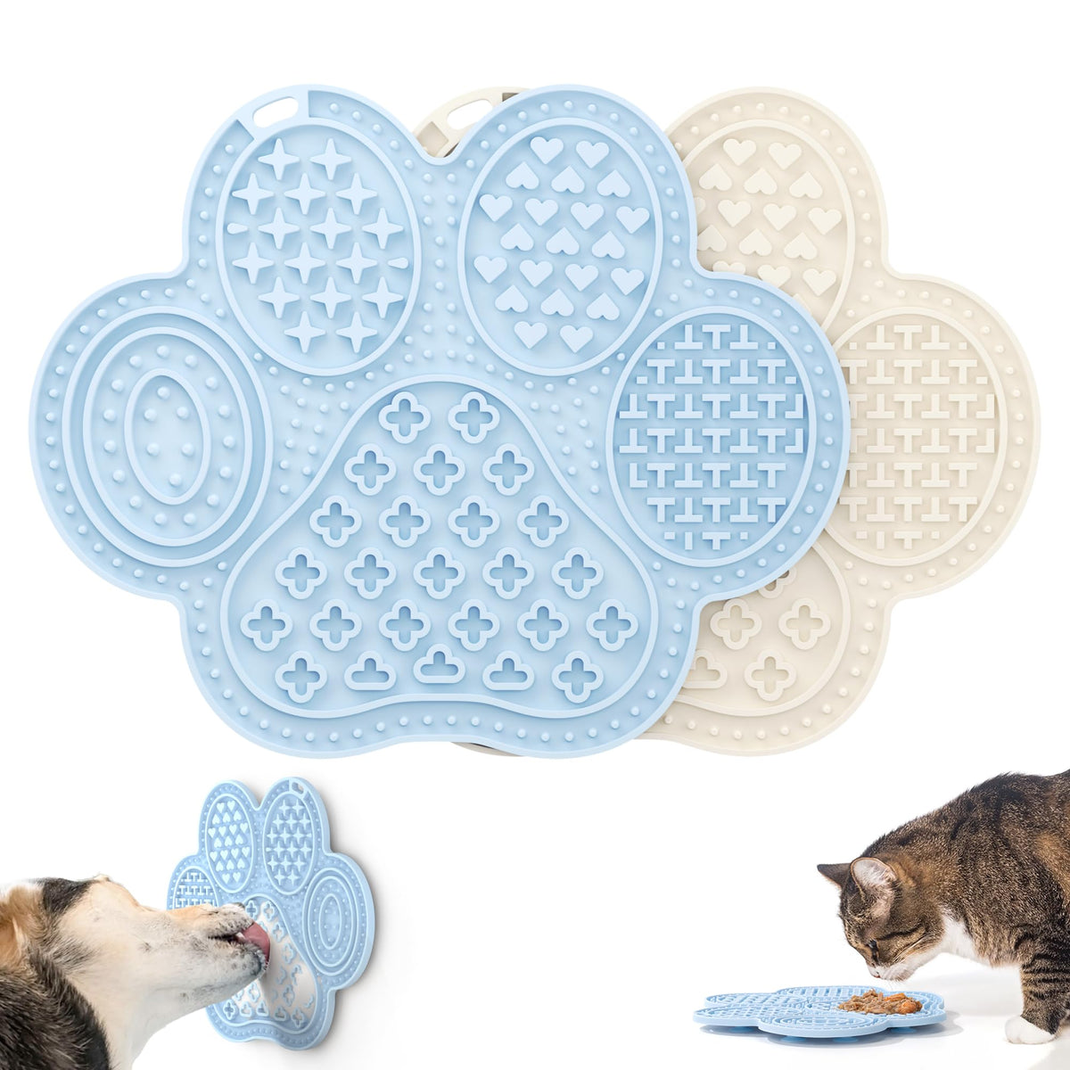 Li&Zhao tapis-lecheur pour chiens, ventouse robuste et surface douce.