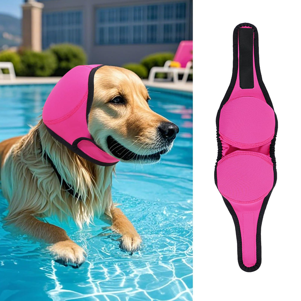 LIANZIMAU cache-oreilles chien bain : protège les oreilles des débris pendant le bain.