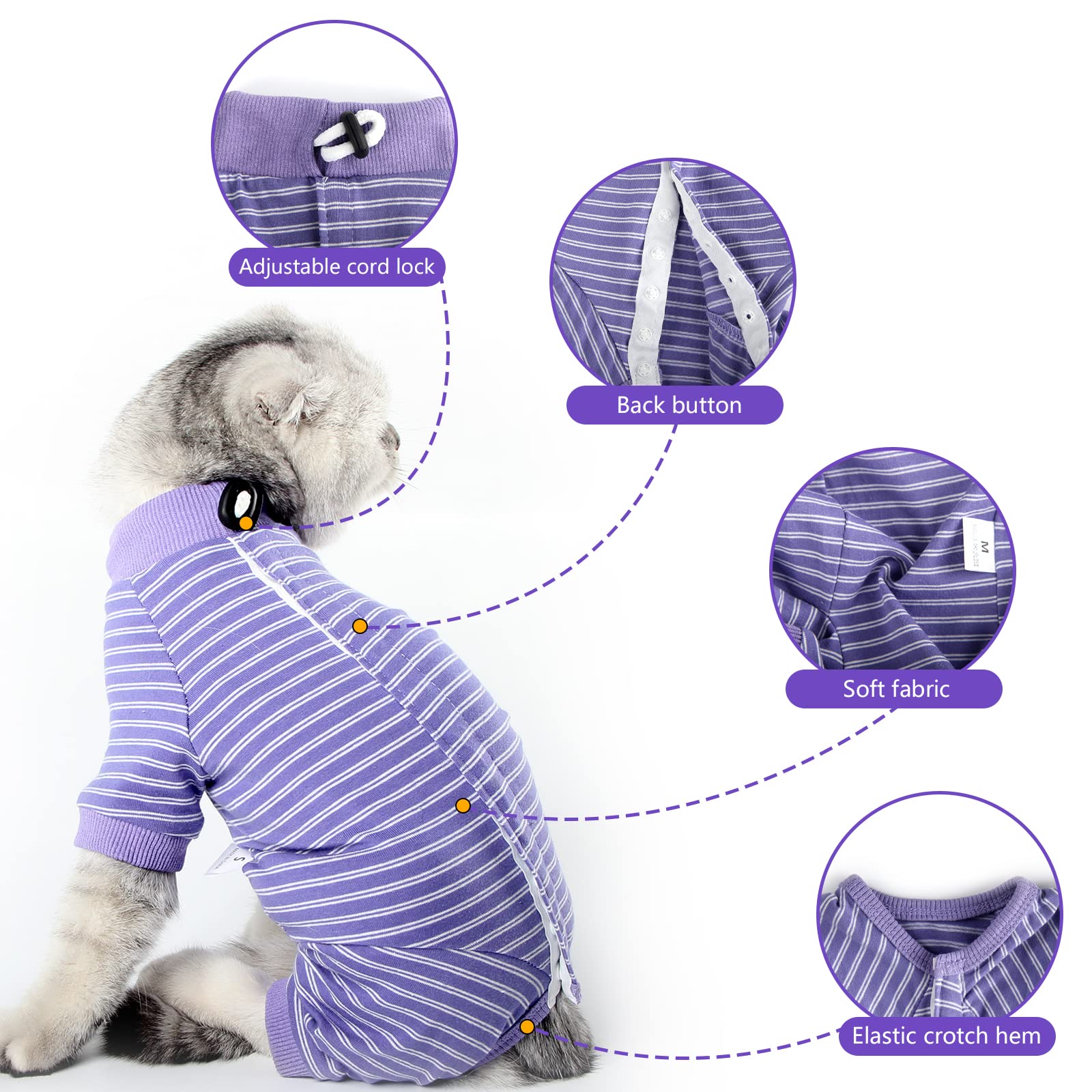 LIANZIMAU chat manches longues pour limiter les poils.