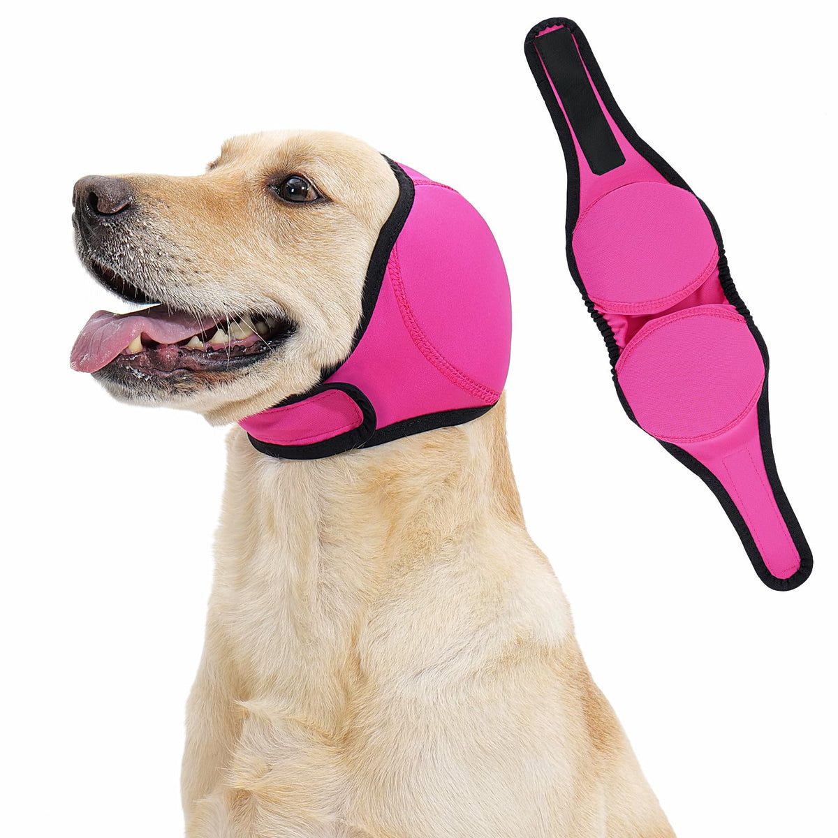 LIANZIMAU Oreilles silencieuses pour chiens, couvre-oreilles anti-bruit pour calmer lors d'orages.