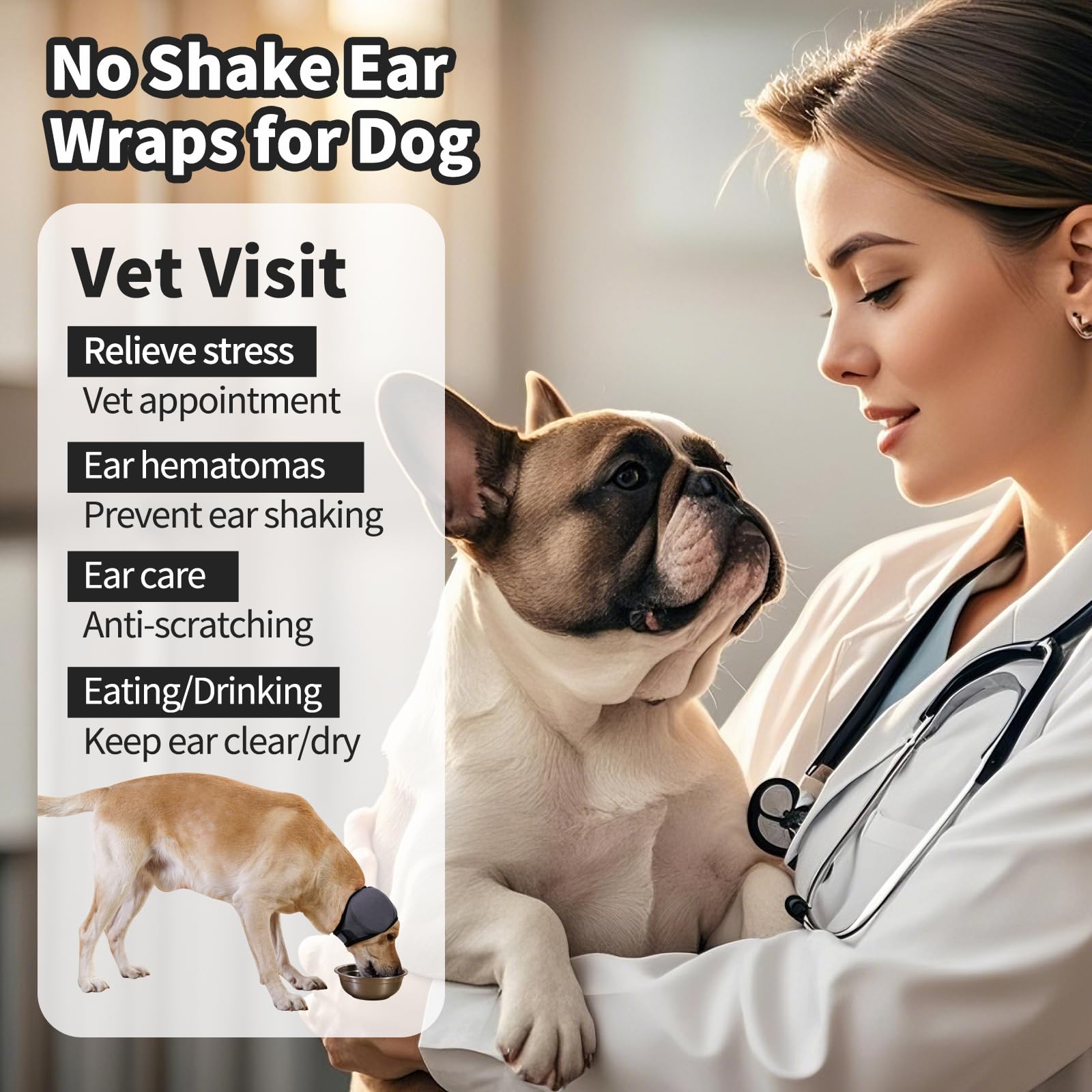 LIANZIMAU usage quotidien, confort et protection des oreilles pour chien