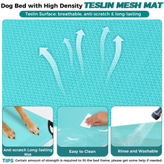 Libbipaw tapis teslin bleu: résistant et rapide à sécher pour pattes boueuses.