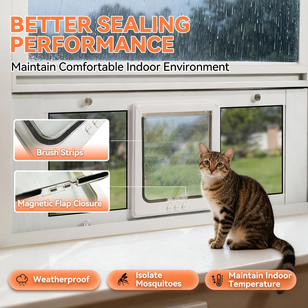 Porte-chat LIBBEPET ajustable 31-36 pouces pour fenêtres, installation sur mesure.